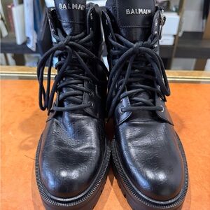 Balmain Ranger “Monogram” Boots - 37.5